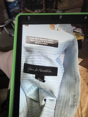 John W. Nordstrom Men’s Light Blue Striped Dress Shirt.